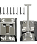 Heavy Duty 304 Stainless Steel RV Door Latch Holder T Style Entry Door Catch with screws for camper installation