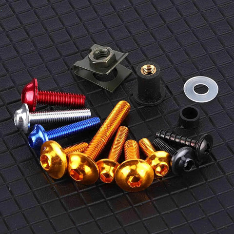 Dope 190 Piece Fairing Fasteners Nuts And Washers Kit For CBR600RR CBR900RR CBR1000RR And CBR1100XX Iron Aluminum Durable Anti Corrosion Hardware Set