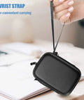 Samsung T7 And T7 Touch Portable SSD Case with wrist strap, black, EVA shockproof protection