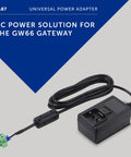 Remote Monitoring Gateway Power Adapter With Universal DC Power Solution Grounded And Ungrounded Plug Compatibility
