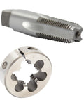 One Eighth Inch NPS Tap And One Inch OD Round Die Kit HSS National Pipe Straight Tap And Die Set For Easy Threading And Re Threading Versatile Tool For Low Pressure Pipe Work On Steel And Brass