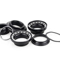 External Cup Threaded Bike Headset For 25.4mm Steerer, 1 Inch Front Fork, showing bearings and components in black finish.