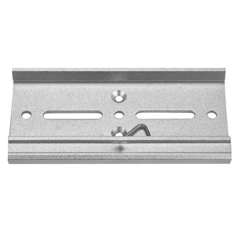 Din Rail Fixed Clamp Clip For 35mm Relay Mounting Beefy Aluminum Alloy Bracket With Secure Top And Bottom Grip Silver
