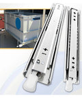 Heavy Duty Full Extension Side Mount Drawer Slides With Secure Lock 20 Inch Stainless Steel Cabinet Hardware for easy installation.