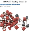 Aluminum Oxide Sanding Drum Kit With 198 Sanding Bands In 80 120 240 Grits And 12 Mandrels For Dremel Rotary Tools