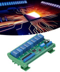 RS485 Relay Board 24V Industrial Relay Module With 8 Inputs And 8 Outputs DIN Rail PLC Expansion