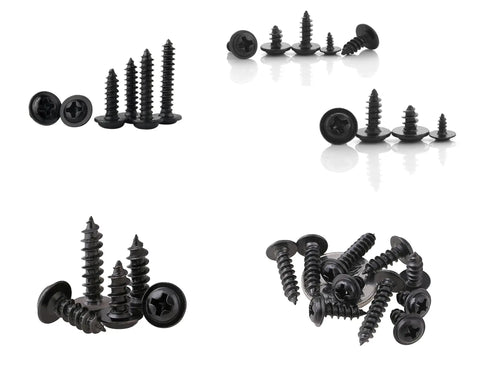 900 Piece Self Tapping Screw Assortment Kit With M2.3 M2.6 M3 Truss Head Wafer Head And Pan Head Washer Screws, 9 Sizes