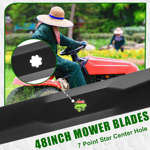 Lawnmower Tune Up Kit For D Series Compatible With D140 D150 D160 L120 L130 La140 La145 Includes 48 Inch Mulching Blades