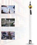 Compact Manual Chain Hoist Lever Block 0.25 Ton Capacity 550 Lbs Lift 10 Ft Chain With Lifting Hook Anti Jam Guide Wheel