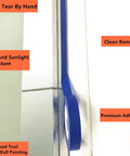 Blue Multi-Surface Painter's Tape 0.94 In X 60 Yds, 6 Rolls, showing premium adhesive and UV resistance features