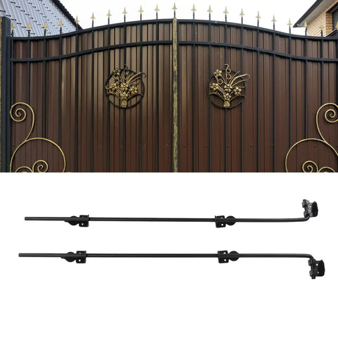 Savage Strength 36 Inch Gate Ground Latch System Built With Heavy Gauge Alloy Steel Drop Rod for secure gate locking.