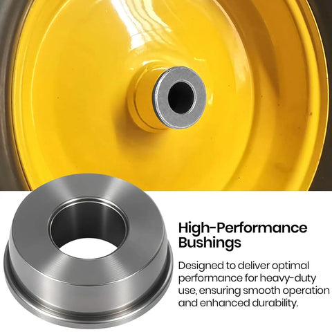 1 Inch Bore Wheel Bushings 4 Pack Carbon Steel ID 1 Inch OD 1-3/8 Inch Replacement for Lawn Mower Riding Mower Carts and Equipment