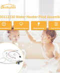 Denkuhin 100112330 Water Heater Pilot Assembly kit with thermopile and wiring for Whirlpool, A.O. Smith, Kenmore.
