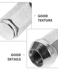 Chrome Plated Steel Wheel Lug Nuts For Rv And Car Hubs Super Easy Install Closed End Replacement Kit With Polished Stylish Finish To Upgrade Ride Style close-up chrome plated steel lug nut texture and threaded end