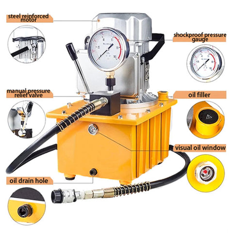 Heavy Duty 10000 Psi Electric Hydraulic Pump Power Pack 750 Watt Motor 7 Liter Tank Single Acting Solenoid Valve Smooth As Butter Operation For Metal Presses Industrial Jacks And Bending Machines