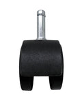 Shepherd Hardware 8741E furniture caster, twin-wheel, black, 2-inch wheel, 7/16 in stem
