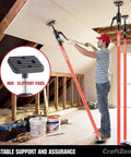 Heavy Duty Cabinet Jacks Support Poles, 4 Pack Telescopic Drywall Lift Assist Tools, adjustable struts in use for ceiling support.
