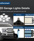 Heavy Duty 300W LED Garage Ceiling Lights With Adjustable Panels, 30000LM High Bay Output, E26 E27 Socket, product details