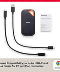 1TB Extreme Pro Portable SSD with Crazy Fast Up To 2000 MBps Read And Write USB C And USB 3.2 Gen 2x2, cables included