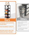 Comparison of 5 Tier Vertical Shoe Rack Slim Free Standing Organizer For Entryways And Small Closets Stackable Shoe Shelf Stable Black Fits Up To US Size 15 Footwear