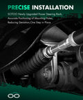 Direct Fit OEM Grade Power Steering Rack And Pinion Assembly For GM Cars 1997 2011 Bolt On Replacement installed view