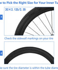 Wheel and tire size guide for Heavy Duty 16 Inch Bicycle Inner Tube 2.10 To 2.40 Fits 24 Inch Wheel Schrader Valve 35mm Pack Of 2 High Quality Butyl Rubber Air Tight And Shock Absorption