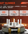Close-up of Front Steering Knuckle And Wheel Bearing Hub Assembly For VW Beetle Golf And Jetta Fits 2002 to 2010 Beetle.