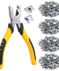 Wire Cage Clips With Hog Ring Pliers For Bird Quail Rabbit Chicken Coops Snap Ring Fencing Clips Kit Easy To Use Fence Fasteners