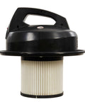 Compact Portable Dust Collector With A Killer 1.48 HP Motor Generating 108 CFM Of Insane Suction featuring a sturdy carry handle and filter.