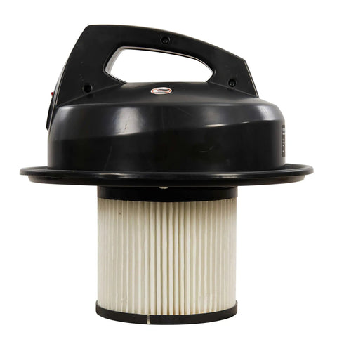 Compact Portable Dust Collector With A Killer 1.48 HP Motor Generating 108 CFM Of Insane Suction featuring a sturdy carry handle and filter.