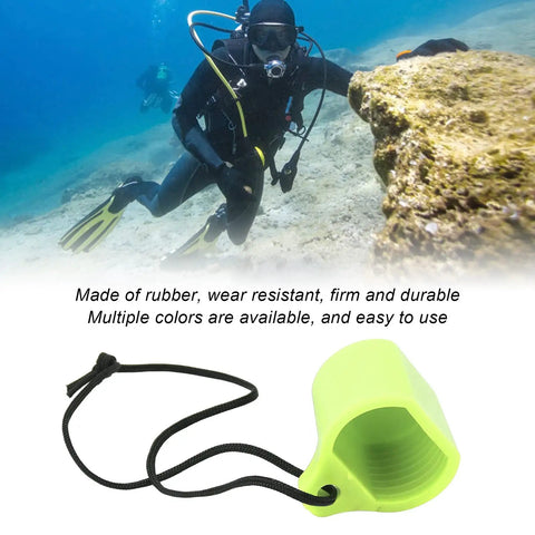 Universal Threaded Rubber Scuba Tank Valve Cap Protector For Diving Bottles And Cylinders Fluorescent Yellow Dust And Sand Shield