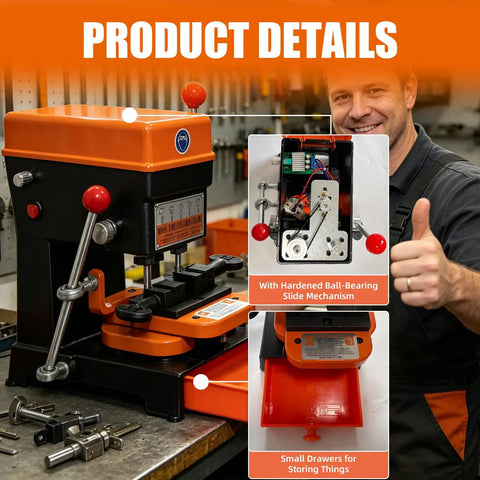 Beast Key Duplicator For Dimple Cylindrical Wave And Ball Keys With Drill And Cutter Portable Locksmith Copy Machine
