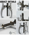 3 Jaw Gear Puller Tool Kit Built Tough, Heavy Duty Bearing And Pulley Puller Set With Reversible Jaws, close-up views