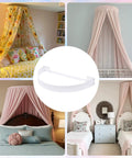 Badass Metal Bed Canopy Frame Kit For Bedroom Fitting Twin To King Sizes Featuring Rod Pocket Curtains Compatibility Hella Simple Diy Setup With Complete Hardware For Major Room Glow Ups in pink and floral designs.