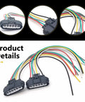 2 Pack 6 Pin Throttle Body Pigtail Connector For TPS Sensor, Six Wire Wiring Harness Plug, Universal Fit, OEM 90980-11858 Compatible