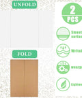 36 By 48 Inch Trifold Poster Board White Corrugated Pack Of 2 For Presentations Science Fairs School Projects And Event Displays With Large Center Panel And Easy Setup, image showing unfolded and folded views with features.