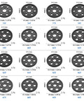 48P High-Precision POM Spur Gear Set 76T 78T 80T 82T for Sakura RC Drift Touring 1-10 Cars, CNC machined gears displayed in rows