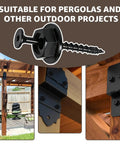 Heavy Duty Outdoor Structural Wood Screws Kit 0.220 Inch By Three And A Half Inch With Hex Head Washers used on pergola