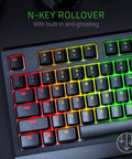 Sick Clicky Mechanical Gaming Keyboard With Programmable Keys And Custom RGB Lighting showing N-key rollover and anti-ghosting features.