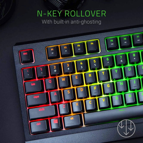 Sick Clicky Mechanical Gaming Keyboard With Programmable Keys And Custom RGB Lighting showing N-key rollover and anti-ghosting features.
