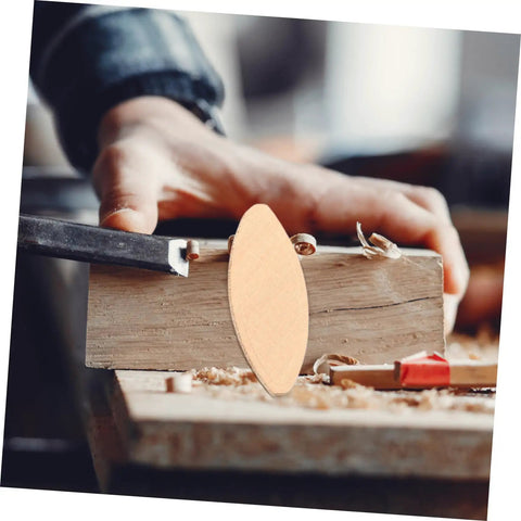 Heavy Duty Maple Wood Joiner Biscuits 100 Piece Pack Smooth Domino Router used on wood for quick glue joints in furniture.