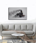 Dope Steam Locomotive In The Snow Wall Art Poster Canvas Print For Modern Bedroom And Living Room Unframed 18x12 Inch