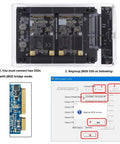 Dual Msata To Type C Storage Bridge Featuring Raid Zero And Jbod Mode with two SSDs and JBOD Repair Tools interface.