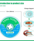 No Mess No Clean Solder Flux Paste And Desoldering Wick Braid Kit 5ml Flux 10ft Desolder Wick RoHS Compliant Product Size Diagram