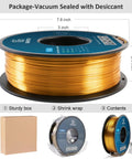 Geeetech Silk PLA filament spool, 1.75 mm, metallic gold, 1 kg
