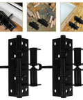 2 Pack Self Closing Door Closer Hinges With 90 Degree Rotation Adjustable Tension Zinc Alloy Spring Hinges in black finish