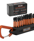Beefy 20 Piece Impact Driver Bit Set in Premium S2 Steel for Torx Hex Phillips Square and Slotted Bits with crushproof holder
