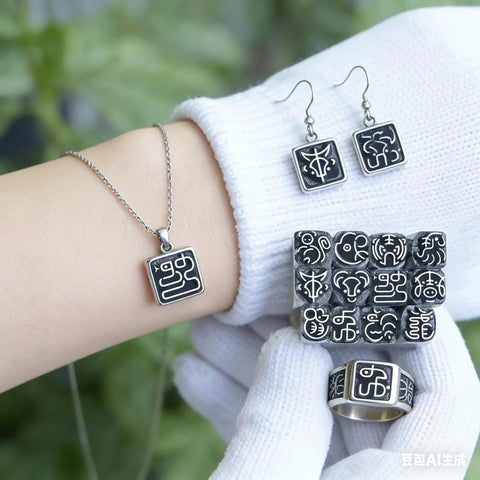 Chinese Zodiac Pattern Metal Stamping Set With Steel Stamps For Jewelry Leather Wood And DIY Carving Projects Rooster Design