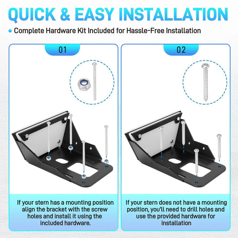Installation guide for Beefed Up Transom Mount Kit For Trolling Motors Clamp On Mount Fits Most 3HP Motors Up To 70 Lbs Thrust.