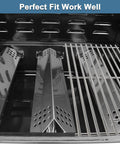 Stainless steel Grill Replacement Parts Kit for a 3 burner gas grill with grates, heat plates, burners for 720-0787D series